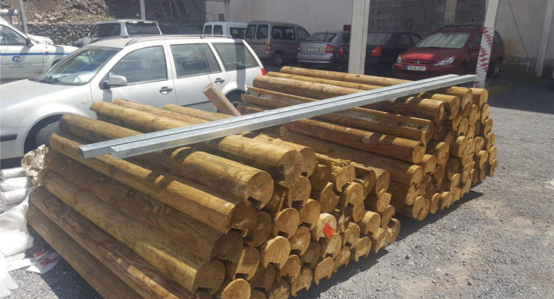 Suministro de barrera de seguridad vial para carreteras en isla de la Palma